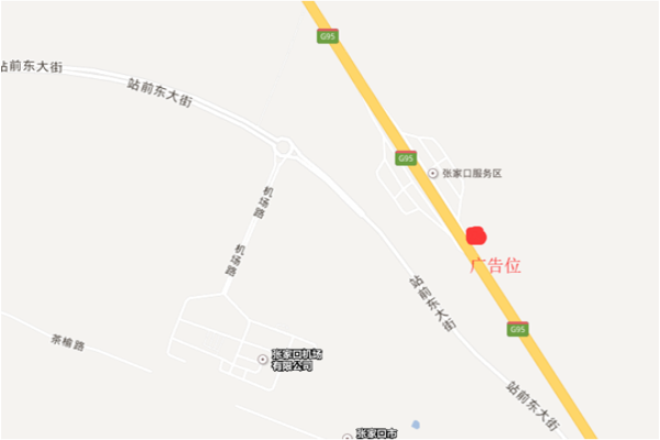 張承高速廣告K7+700單立柱廣告點(diǎn)位圖